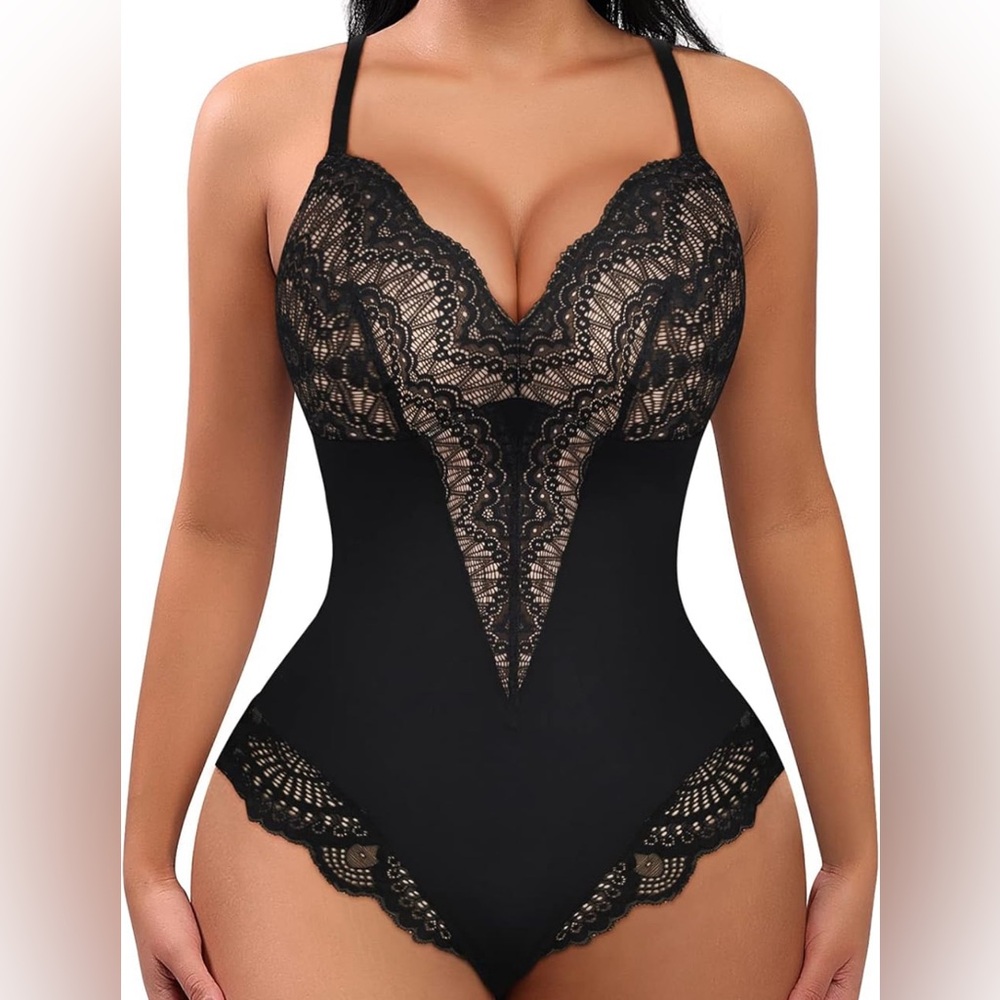 FEELIN GIRL Women’s Lace Shapewear Bodysuit XL